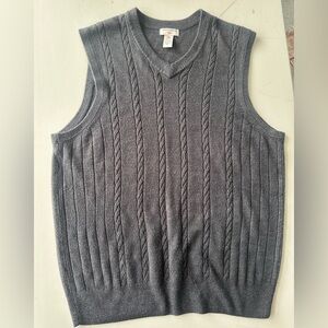Dockers Gray Cable Knit Sweater Vest
